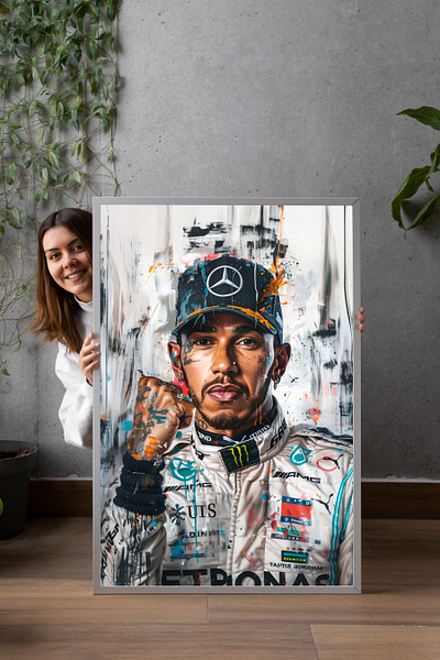 XXL Acrylic Glass Print | F1 - "Lewis Hamilton McLaren" art branding design digital art f1 formula 1 graphic design hamilton lewis hamilton mclaren mercedes paintings print