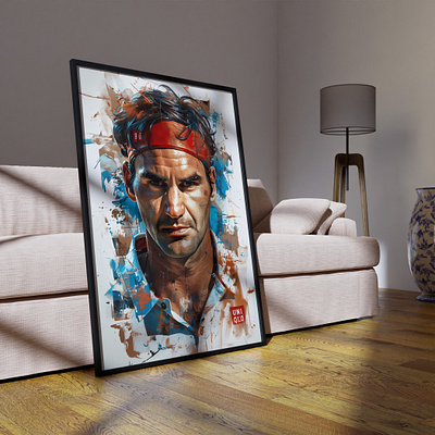 XXL Acrylic Glass Print | Tennis - "Roger Federer Legend" art branding design digital art federer graphic design paintings print roger federer tennis