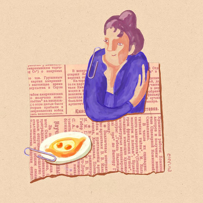 The Khachapuri Eater absinthe drinker appetite cheese collage comfort food cute digital collage digital illustration dinner food food illustrations georgian happy illustration khachapuri lost in thought picasso picasso woman reverie woman