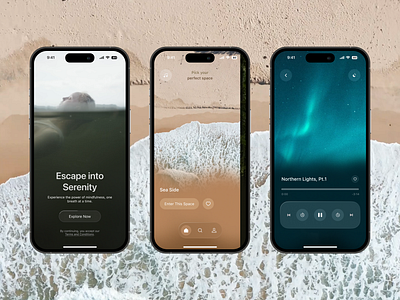 Sereno: Meditation and Mindfulness App (A Concept) application calm design meditation mindfulness mobile product design ui uiux ux web design