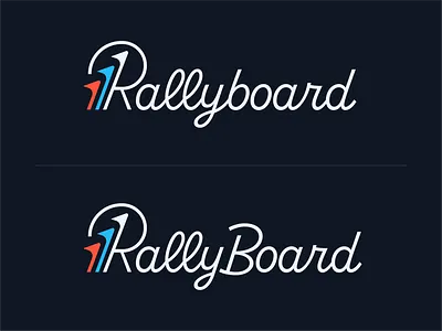 Rallyboard Logo Exploration (not chosen) brand branding design graphic design handlettering logo logo design saas script visual identity wordmark