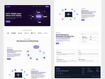 Revify – Web Development Agency Website UI/UX Design design interface product service startup ui ux web
