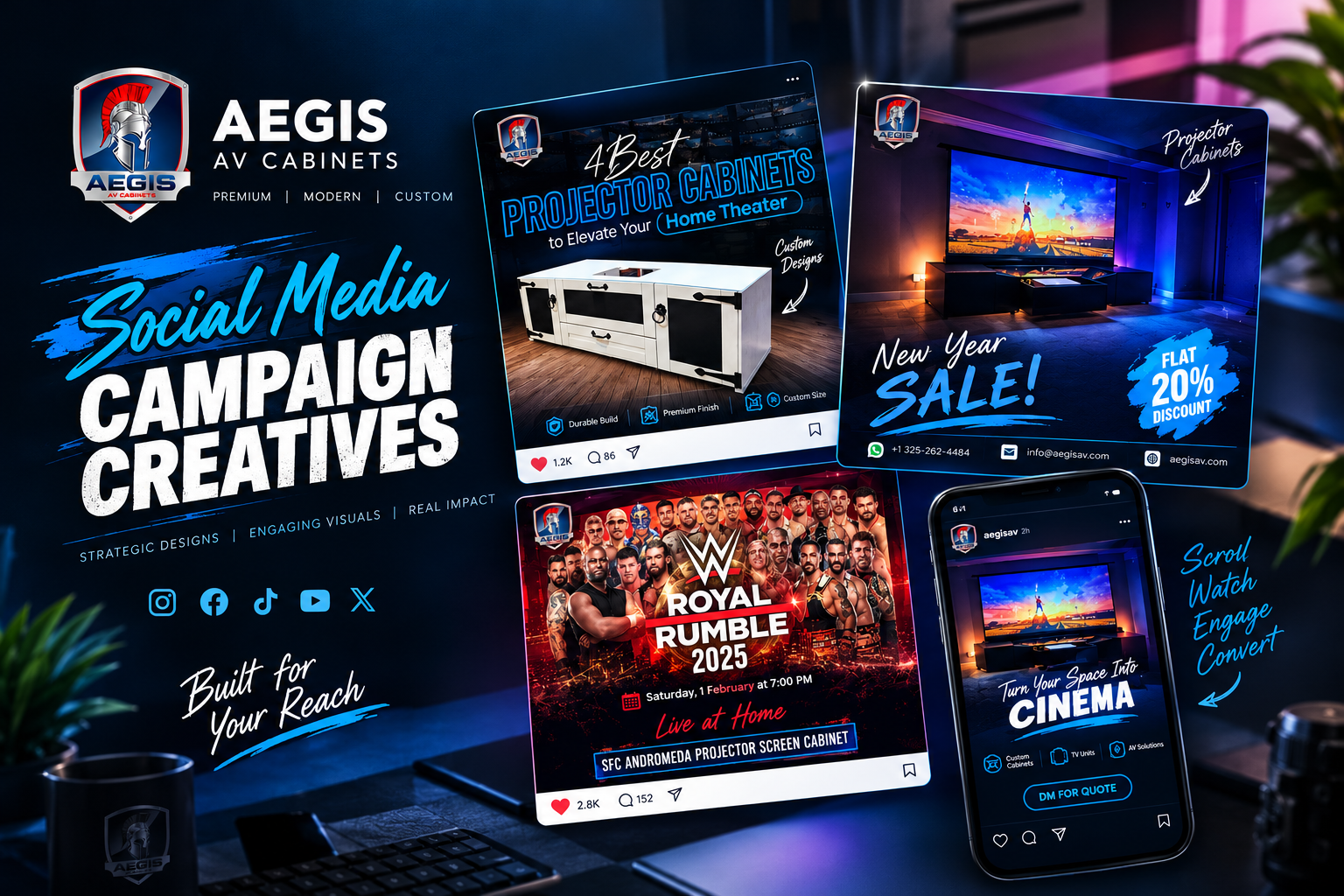 AV-Cabinet Custom Social Media Designs banner ads banner design cabinet post design custom facebook post graphic design graphicdesign instagram post manipulation design photoshop design social media post