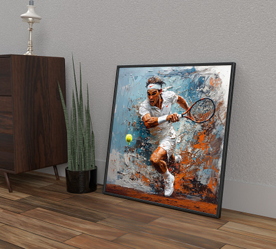 XXL Acrylic Glass Print | Tennis - "Rafael Nadal Roland Garros" art branding design digital art graphic design nadal paintings print rafael nadal tennis