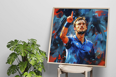 XXL Acrylic Glass Print | Tennis - "Daniil Medvedev" art branding daniil medvedev design digital art graphic design medvedev paintings print tennis