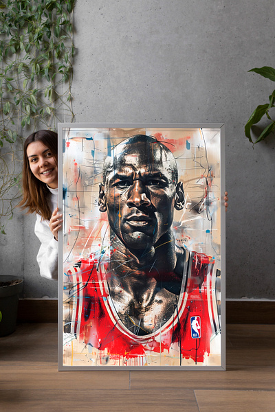 XXL Acrylic Glass Print | NBA - "Michael Jordan Legend" art basketbal branding design digital art graphic design jordan michael jordan nba paintings print