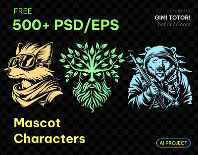 FREE 500+ EPS/PSD Mascot Vector character free psd free resource free vector graphic design logo art mascot vector