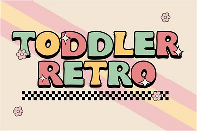 Toddler Retro font spring fonts