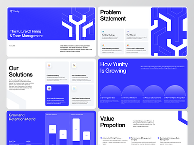 Yunity - Pitch Deck (HR Platform) analytics b2b brand brand guideline branding cansaas clean company corporate corporate identity hr investor deck key note minimalist pitch deck power point presentation saas startup visual identity