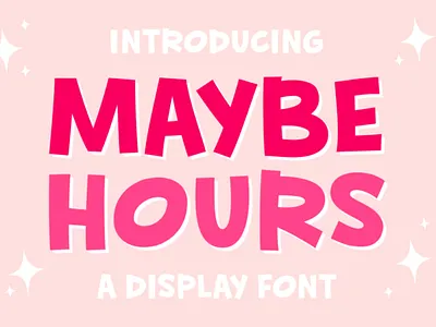Maybe Hours Font hand lettering