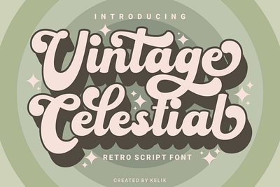 Vintage Celestial font spring fonts