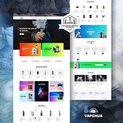 Vapohub - Vape & E-Liquid WooCommerce Theme e commerce e liquid ecommerce electronic cigarettes electronics shop elementor shopify shopify theme tailwind css vape vape juice vape shop vape website vaping web design web development woocommerce woocommerce theme wordpress wordpress theme