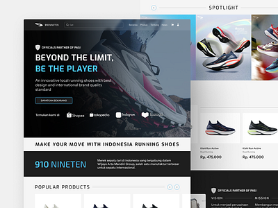 910 Shoes Landing Page Redesign landing page modern shoes ui ux