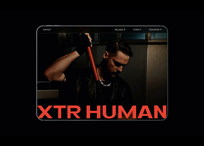 XTR HUMAN website berlin black brutalism concrete contemporary website dark dark mode electronic music microinteractions minimalism responsive studio website techno ui underground uxui web design web development webflow