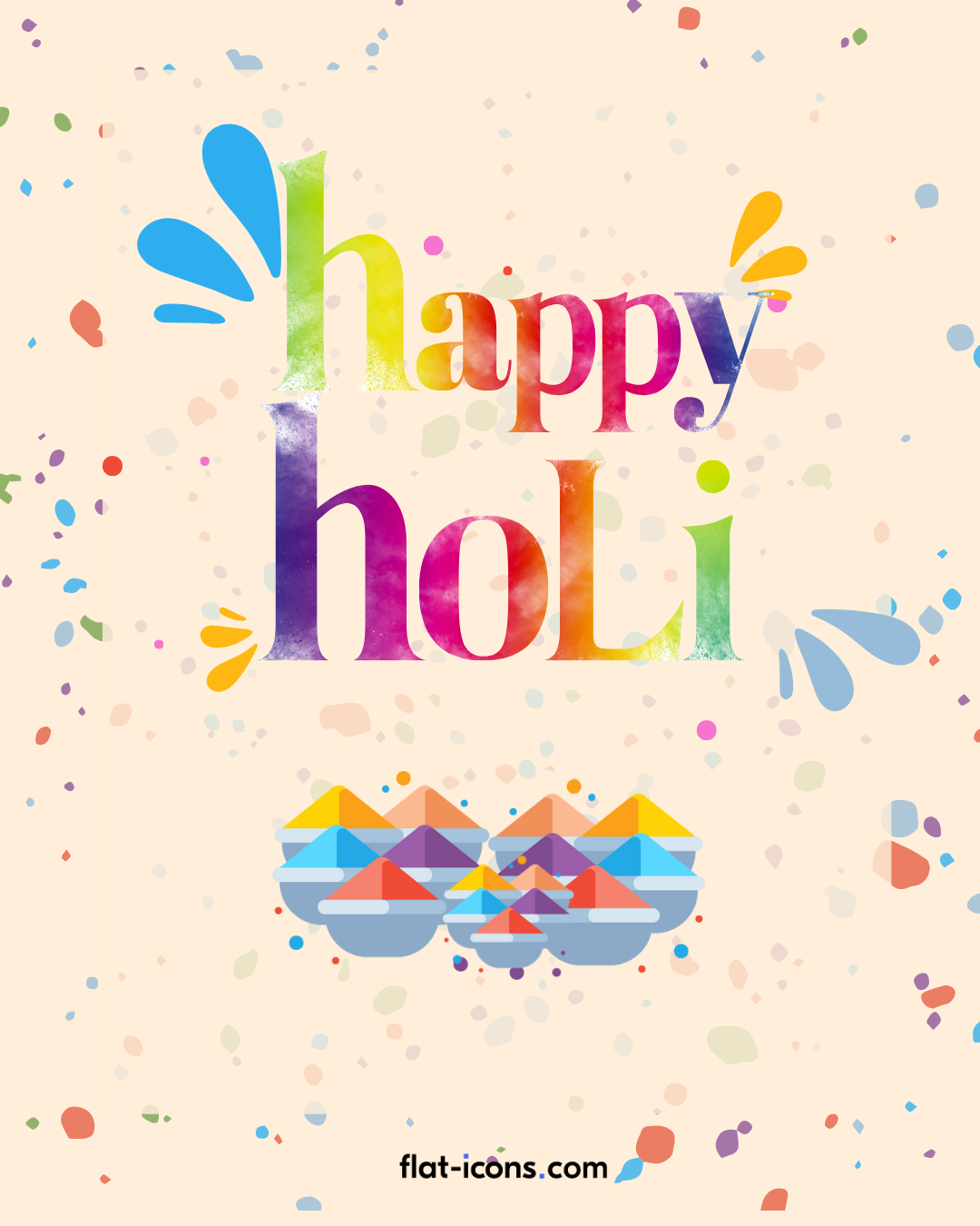 Happy Holi 2025 branding design graphic design icons illustration
