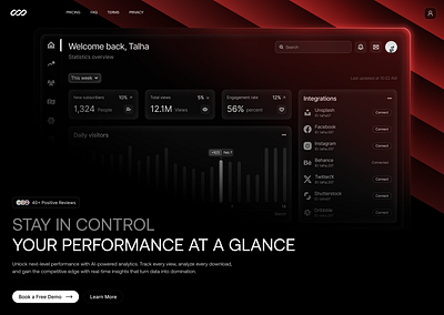 Raycast Inspired Hero Section dashboard figma minimal raycast red ui ux