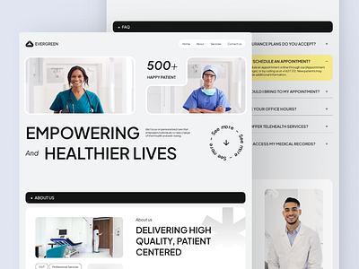 Healthcare Clean Minimalist Landing Page amelioration cure design diagnosis doctor health healthcare healthy illness injury landing page pills treatment ui ux uiux vitamins webdesign website wellness