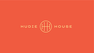 Hudie House branding bright design graphic design logo monogram simple typography vector