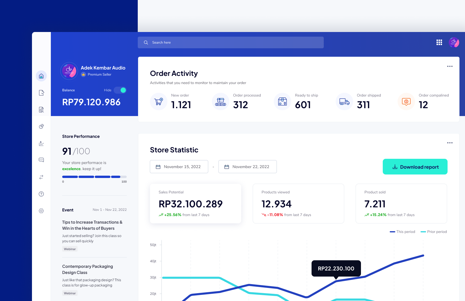 Marketplace seller dashboard admin clean dashboard design ecommerce finance magento marketplace minimal seller shop shopify store ui ux
