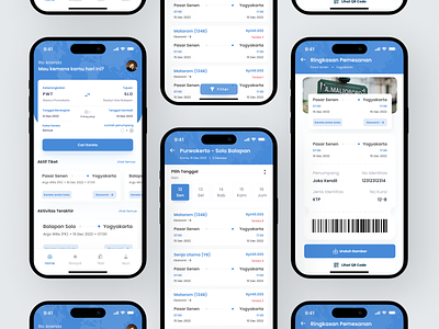 Keretonan - Train Ticket App app ui booking app booking tickets design ios app design mobile app mobile app design mobile design public transport public transport app select seat ticket booking ticket booking app tickets app train train app train booking transport app ui ux