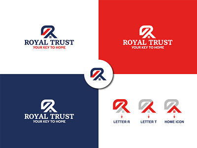 Real estate logo designed for a personal brand, Royal Trust! brand identity branding business logo design graphic design home logo letter logo letter r letter t logo logo creation logo design logofolio minimalist modern monogram r real estate logo symbol t