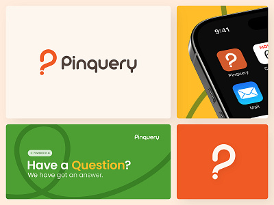 Pinquery Logo Design & Branding : Letter P, Question Mark, Query ai app icon ask brand identity branding faq information letter p lettermark logo logo design logo designer modern logo organic query question mark questionnaire quiz survey ui