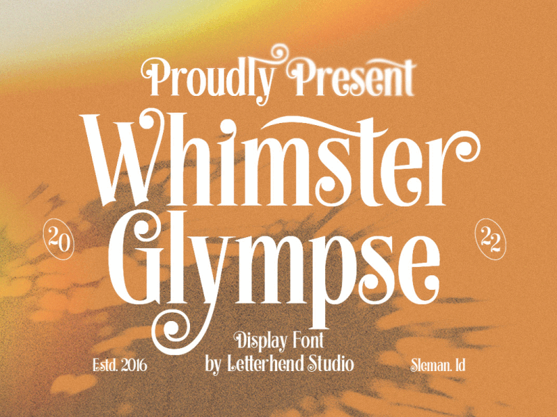 Whimster Glimpse - Display Font freebies title font