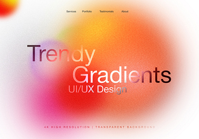 Trendy Gradient - UI/UX Design color colorful design effect gradient gradient colors landing page texture trendy ui design uiux