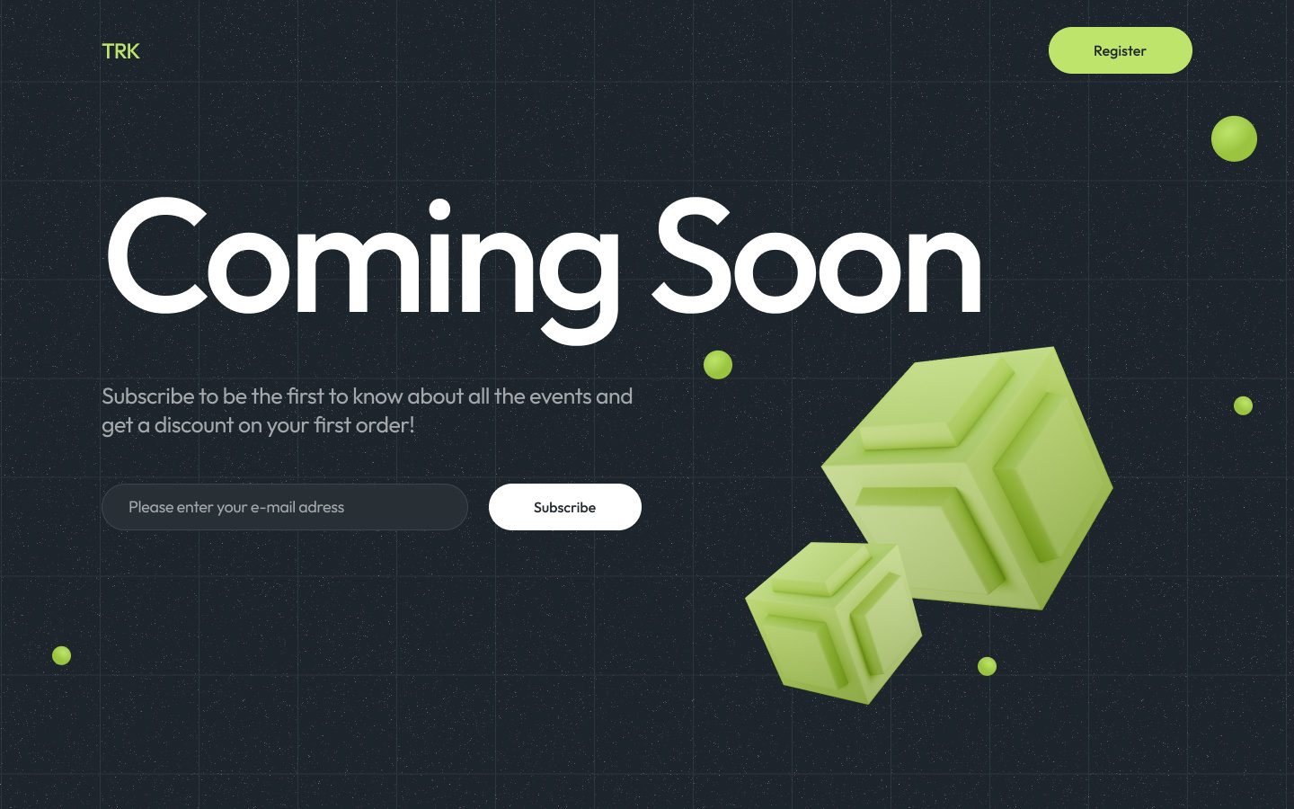 Coming soon website template UI Design branding coming soon dailyui design graphic design illustration logo template typography ui ux vector