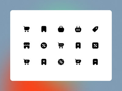 Stylish & Modern Filled eCommerce Icons by Iconstica ecommerce icon design icon library iconpack icons iconset