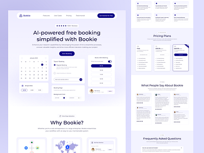 Bookie Landing Page app app design branding design figma illustration logo ui ui design website