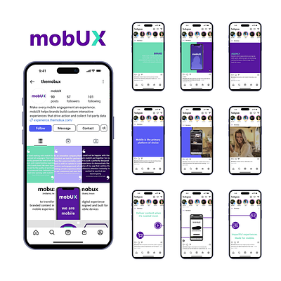 MobUX Social Media Graphics branding graphic design social media design visual system