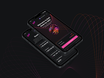 360 Token Web App 360 3d app design crypto dark dashboard game node pink presale purple token tokenomic ui ui design web3 website