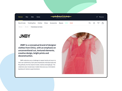 UNDERLINE Online Store Design and Development clear colors design e commerce mobile modern online store ui ux web