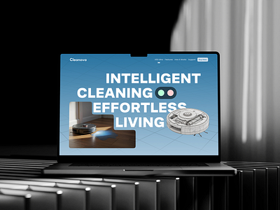 Smart IoT Device Website Design – Cleanova 3d design automation connectivity hero section home page internet of things iot iot illustration iot website landing page minimalis minimalist product smart device smart home ui design ux web web design website design