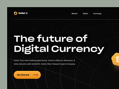 Cryptocurrency Wallet minimal productdesign ui website