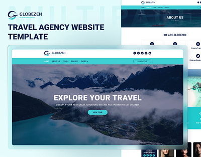 Globezen – Travel agency HTML5 Responsive Website Template bootstrap css3 design designtocodes modern design multipage torism tourism business travel travel agency trending ui