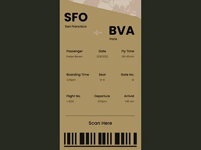 Daily UI024: Create a Boarding Pass design typography ui