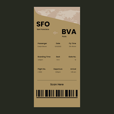 Daily UI024: Create a Boarding Pass design typography ui