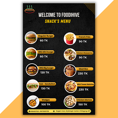 Resturent Menu Card Design 3d animation bangla poster branding canva creative design design facebook poster graphic design illustration logo motion graphics resturent menu card ui