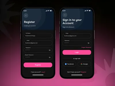 Log in : Sign up - Mobile App app change password create account design forgot password ios app login login design login form login page logout mobile mobile app register registration reset password sign in sign up ui user interface