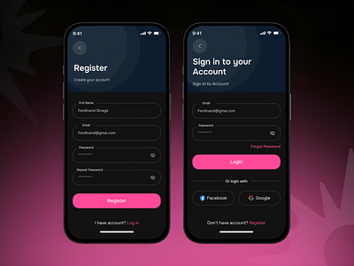 Log in : Sign up - Mobile App app change password create account design forgot password ios app login login design login form login page logout mobile mobile app register registration reset password sign in sign up ui user interface