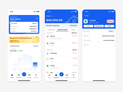 Money Tracker Mobile App chart mobile money tracker ui ux