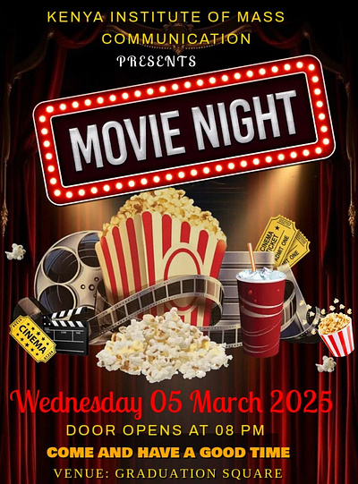 Movie night graphic design