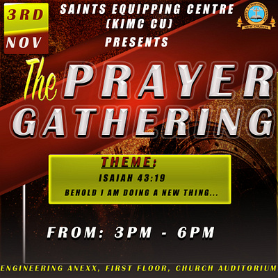 The prayer gathering graphic design