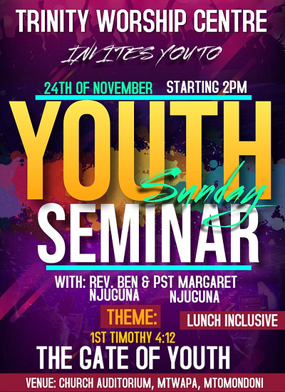 Youth Seminar graphic design