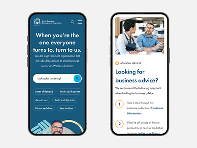 Small Business Council graphic design ui