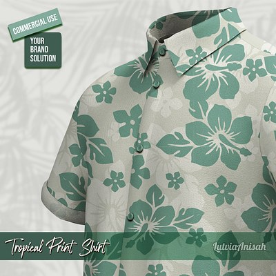 Tropical Shirt Concept & Graphic Design apparel design clothing design fabric print fashion design hawaiian shirt illustration printing seamless pattern shirt design summer fashion surface pattern surface print textile textile print tropical design tropical leaves tropical pattern