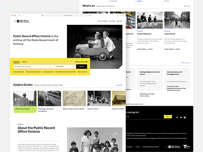 Public Record Office Victoria branding ui
