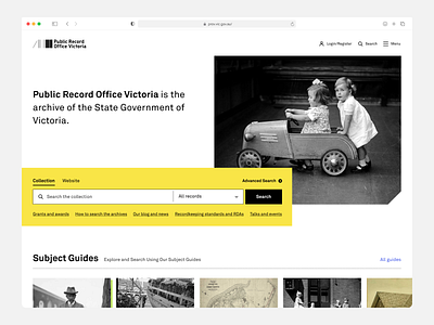 Public Record Office Victoria branding ui